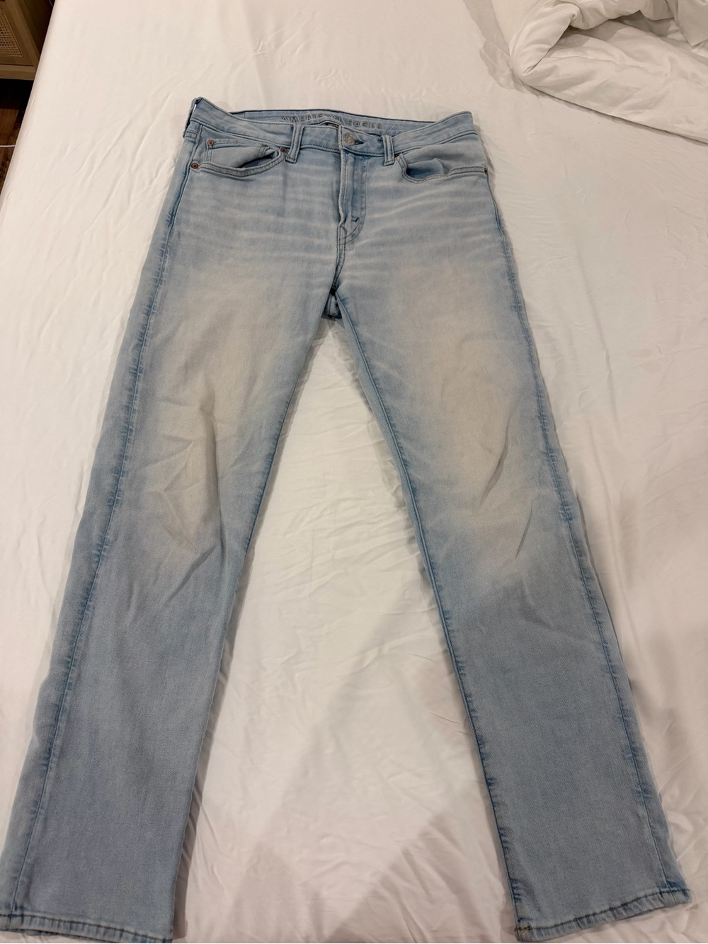 American Eagle Outfitters Light Wash Slim Straight Jeans